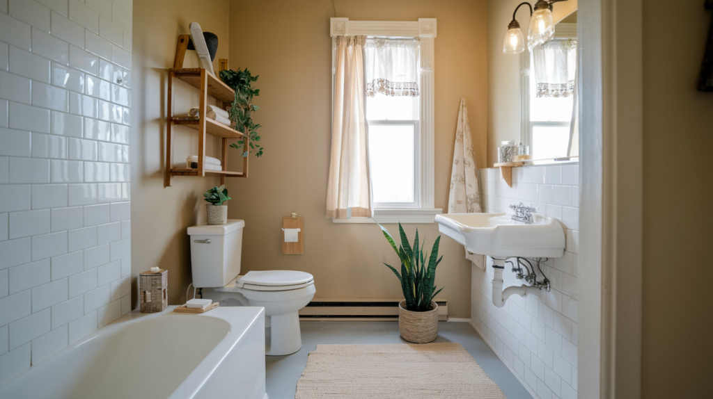 a photo of a simple bathroom with a clean and aest BwIz6BLmRsmb3MvoIepxuA kyiKpXjqSBSz BMakfXCtA 1 - 20 Ideas to Transform Your Bathroom into a Dreamy Spa | Home Improvement Ideas